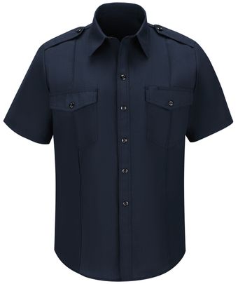 Workrite FR Shirt FSC6, Fire Chief, Classic Short Sleeve Midnight Navy Front
