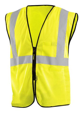 Occunomix ECO-GCZ Mesh Standard Vest With Zipper Yellow Front