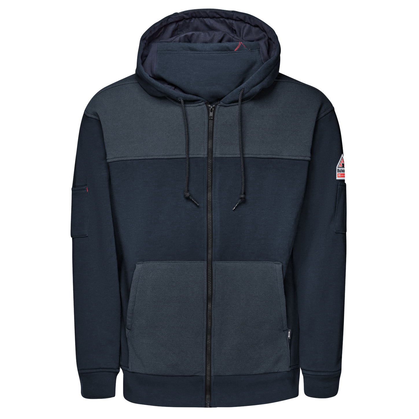 Bulwark Men's FR Full Zip SMM6 Hoodie with Face Mask — Shirt Size