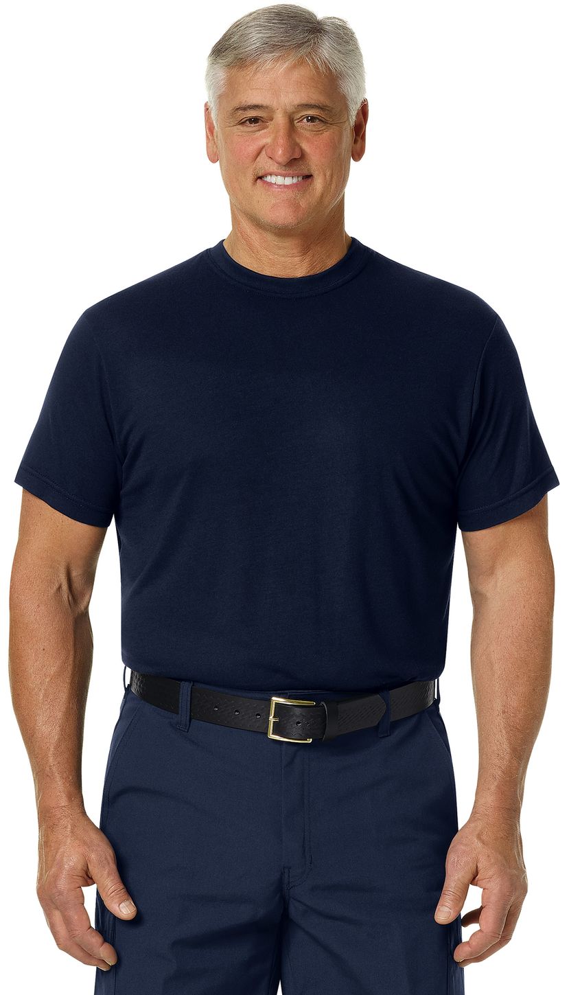 Workrite FR FT34, Station Wear Base Layer Tee Navy Example Front