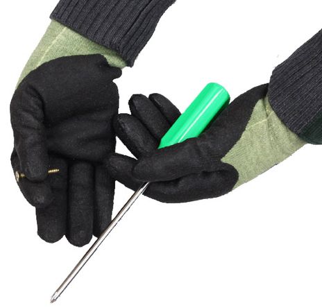Cut Resistant Winter Work Gloves with Screw - Showing Dexterity