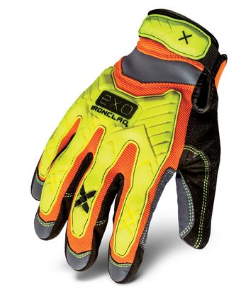Ironclad exo-hzi HIVIZ Impact glove_back