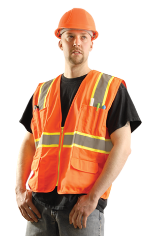 Occunomix LUX-ATRANS Class 2 Solid Two-Tone Surveyor Vest