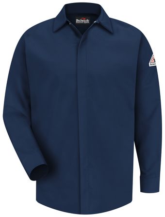 bulwark-fr-shirt-sms2-nv-midweight-pocketless-consealed-gripper-work-navy-front.jpg