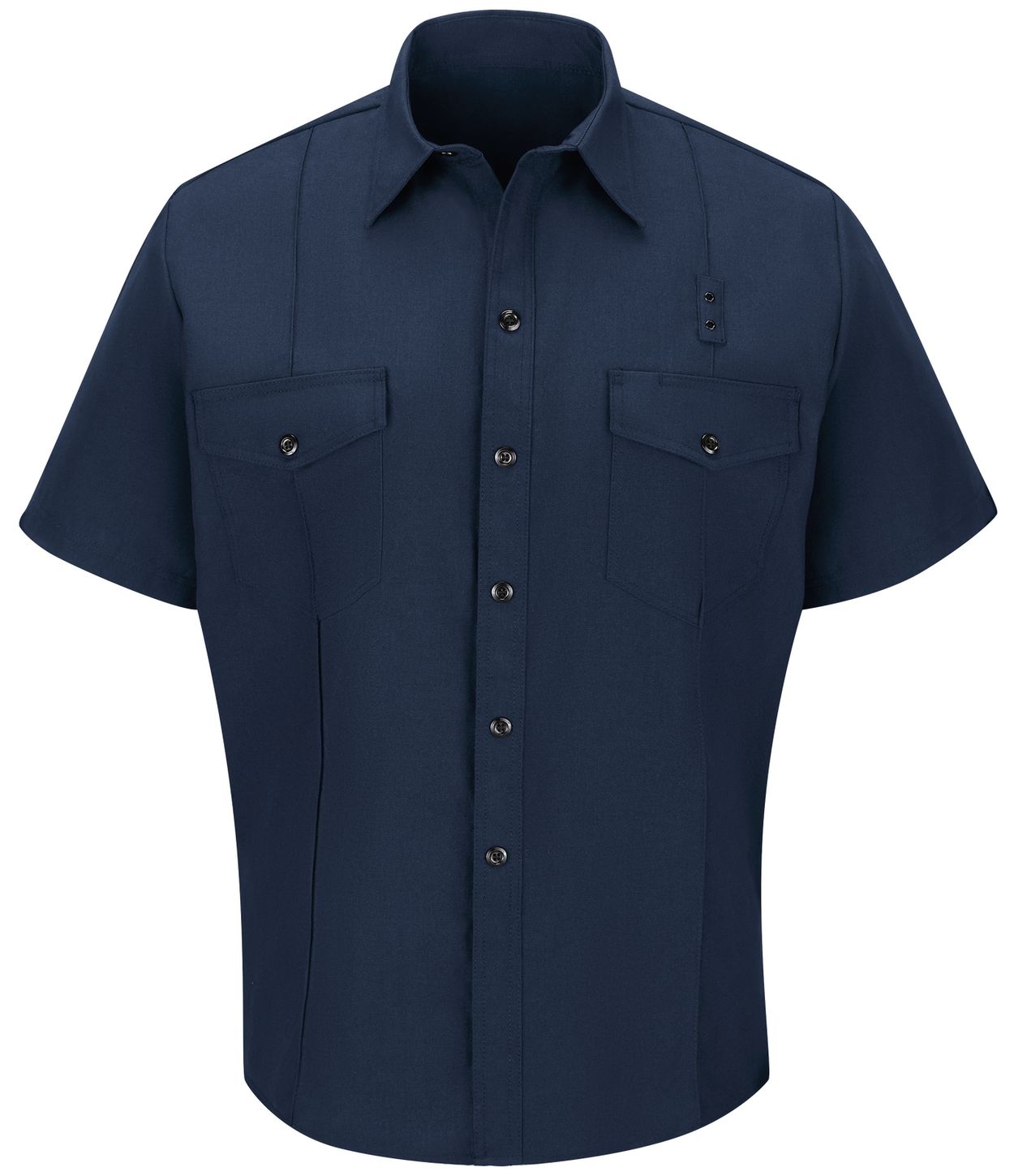 Workrite FR Firefighter Shirt FSF2 Classic Short Sleeve Navy Front