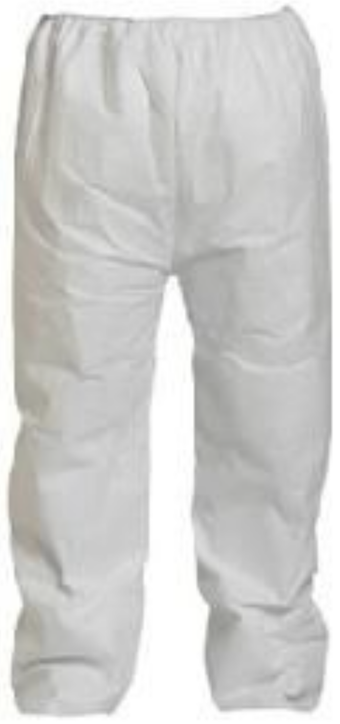 DuPont Tyvek Disposable Pants with Open Ankles & Elastic Waist - TY350SWH Front