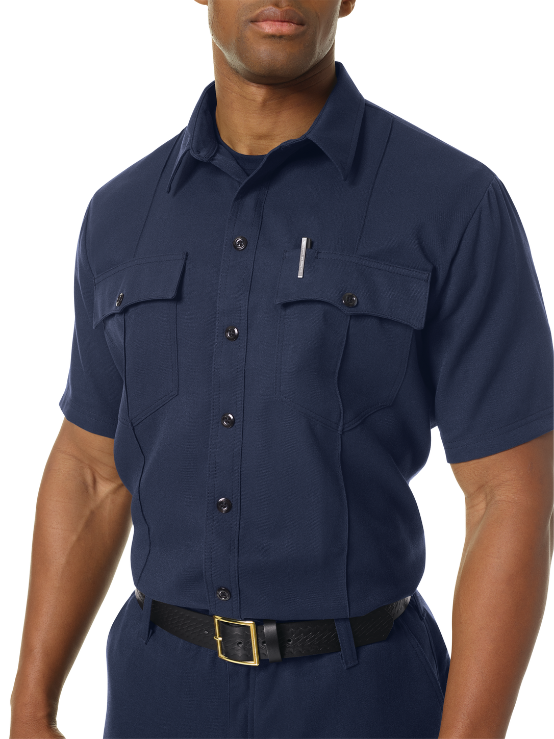 Workrite Men's Station No. 73 Untucked Uniform Shirt XL / Navy / Regular