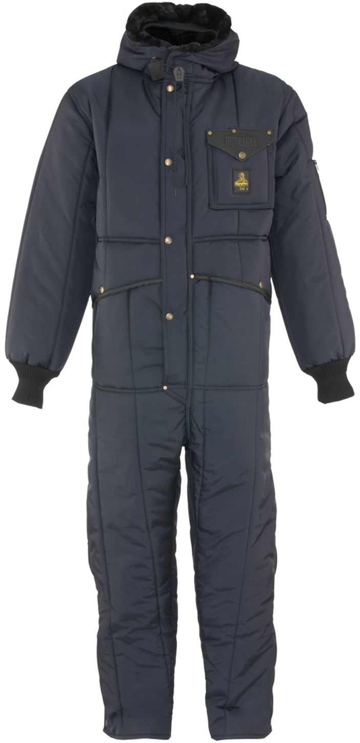 RefrigiWear 0381 Iron-Tuff Winter Work Coverall With Hood Navy Front