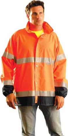 Occunomix OccuLux Hi-Vis Rain Jacket LUX-TJR Orange Example