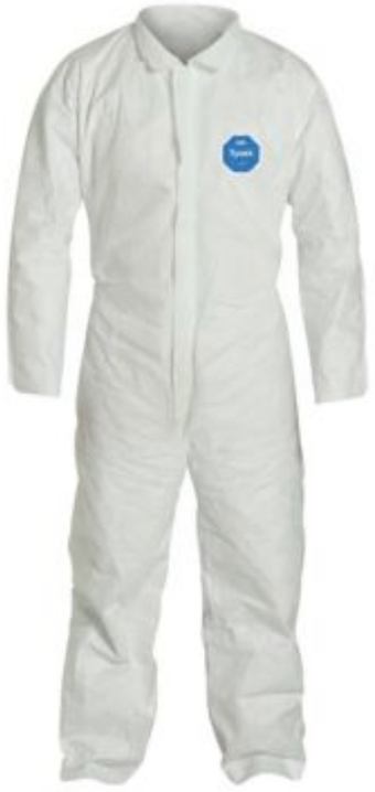 DuPont Tyvek Coverall with Collar - Open Wrists and Ankles - TY120SWH Front