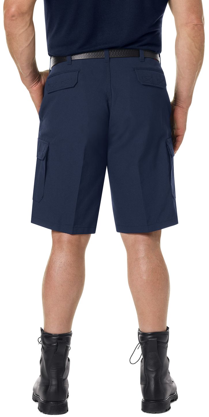 Workrite FR Cargo Shorts FP42, Classic 12-Inch Navy Example Back