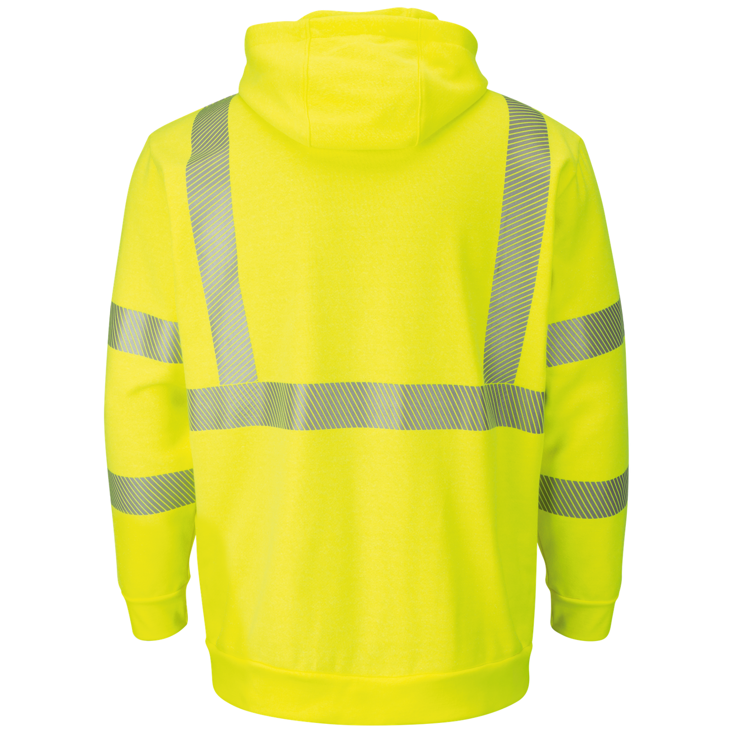 Bulwark FR Hi-Visibility Sweatshirt SMH4, Fleece, Hooded Pullover â Shirt Size: M, Shirt Length 