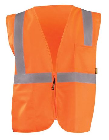 Occunomix Class 2 Solid Standard Vest With Zipper Front Orange