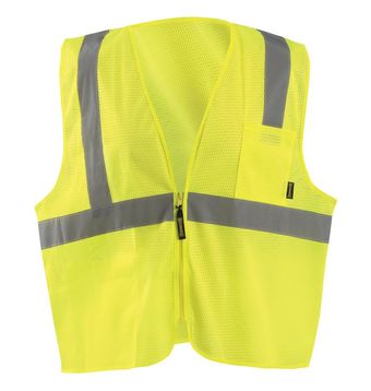 Occunomix ECO-IMZ Mesh Standard Vest With Zipper Front Yellow