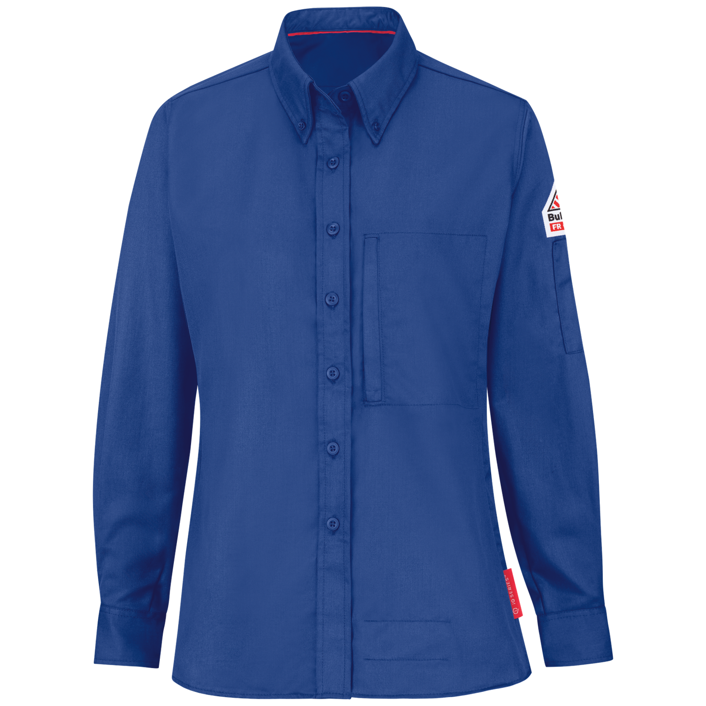 Bulwark-fr-womens-qs23-lightweight-woven-shirt-royal-blue-front