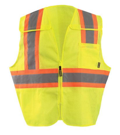 Occunomix ECO-IMB2T Break-Away Two-Tone Mesh Vest Front Yellow