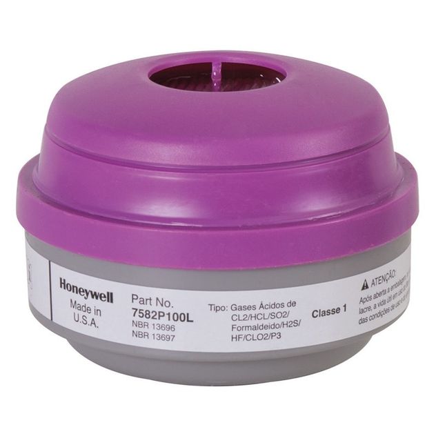Honeywell North Safety 7582P100L Acid Gas Cartridges With P100 Filters N Series