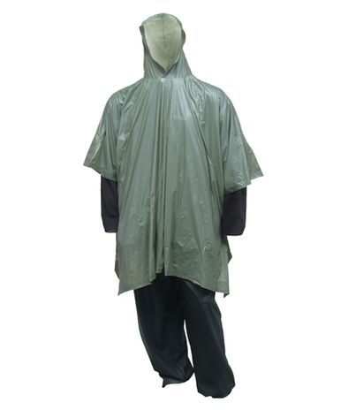 Tingley Poncho P68808 - Olive Drab, with Attached Hood, 50" x 80"