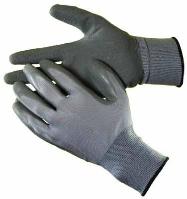 CNGZSY Black Grey Nylon Working Gloves Labor Vinyl Wrap Gloves Non-slip  Building Gloves