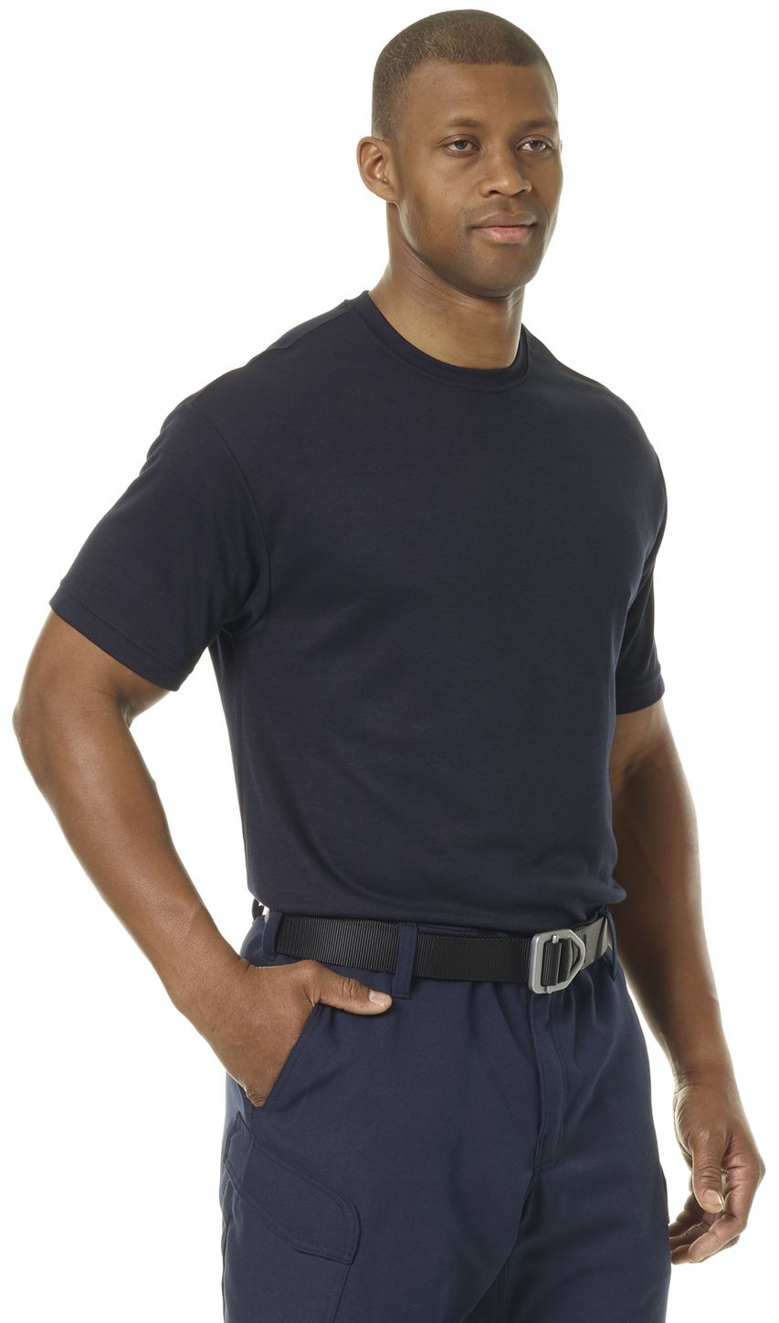 Workrite FR Station Wear Tee FT30, Short Sleeve Navy Example