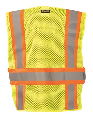 Occunomix LUX-SC2TB Hi-Viz Mesh Two-Tone Expandable Break Away Vest Back