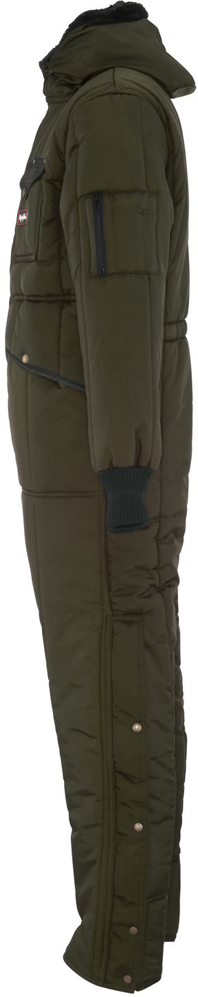 RefrigiWear 0381 Iron-Tuff Winter Work Coverall With Hood Sage Left