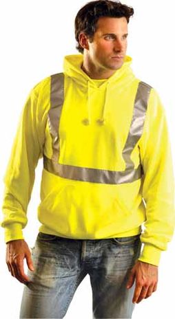 Occunomix LUX-SWTLH Lightweight Hooded Pullover Hi Viz Sweatshirt