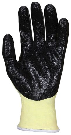 Cut Resistant Aramid Work Gloves, Nitrile Palm Coated, M