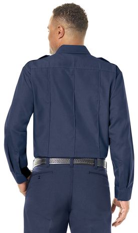 Workrite FR Chief Shirt FSC0 Classic Long Sleeve Navy Blue Example Back